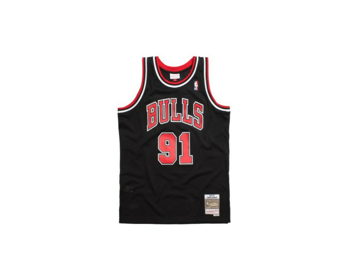 MITCHELL & NESS RETRO CHICAGO BULLS DENNIS RODMAN #91 BLACK