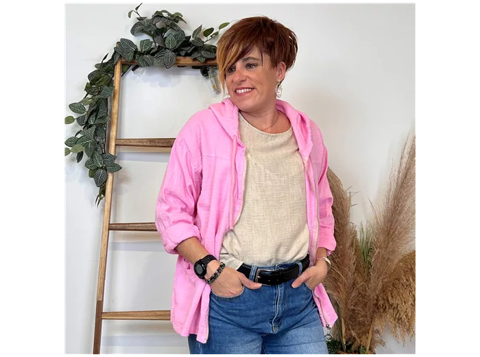 K276- Veste légère coton (Tu) 🇮🇹 (rose bébé)