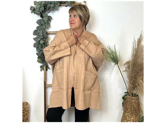 Z555. Gilet zippé (Gt) (camel)