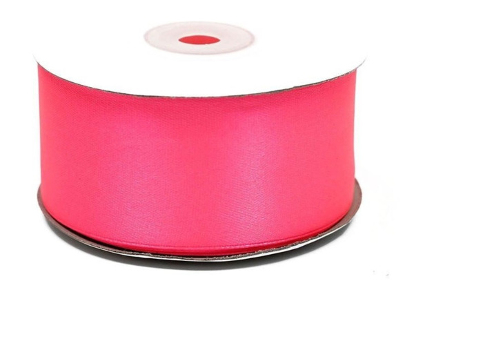 Ruban satin 38 mm de large bobine de 25 m rose FLUO