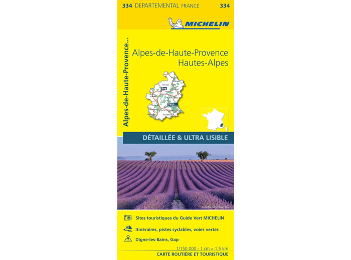 CARTE DEPARTEMENTALE ALPES-DE-HAUTE-PROVENCE, HAUTES-ALPES