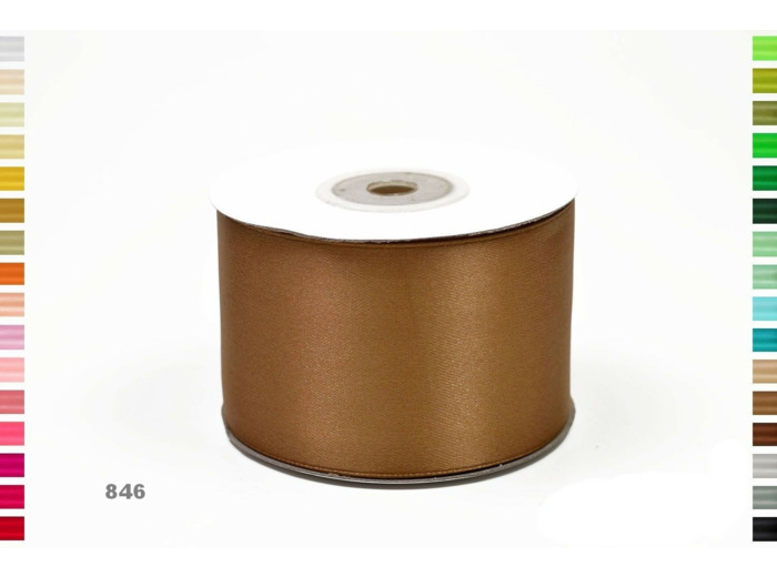 Ruban satin marron clair 846 (plus clair que la photo) Largeur 50 mm