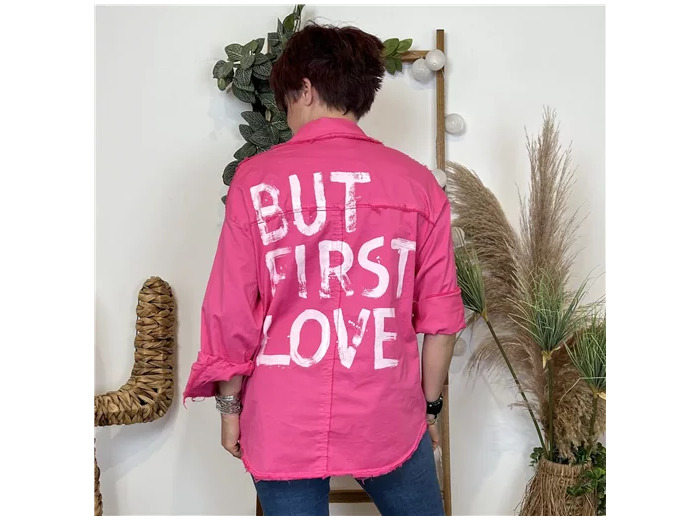 L200- Veste "Love 💖 but..." (Tu) 🇮🇹 (fuchsia)