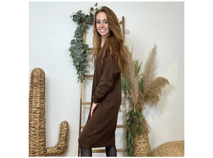 K690- Robe pull (Tu) 🇮🇹 (marron)