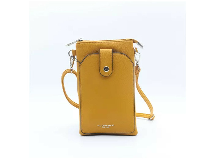 P429- Sac Téléphone Flora&Co (moutarde)
