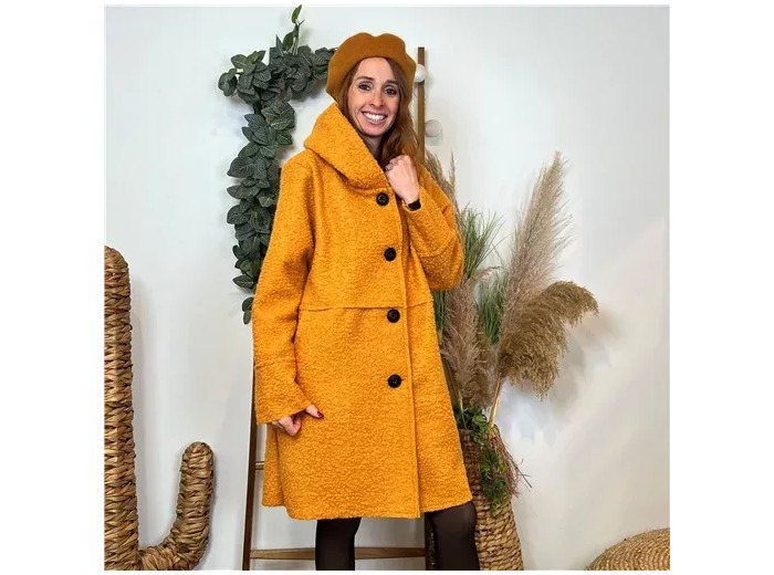 M696- Manteau Bouclette (Tu) 🇮🇹 (moutarde)