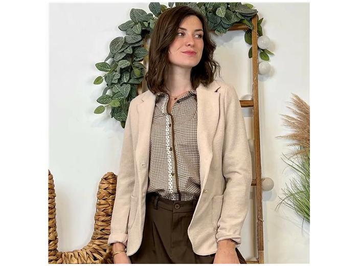 K073- Veste de taileur (T36-T42) 🇮🇹 (beige)