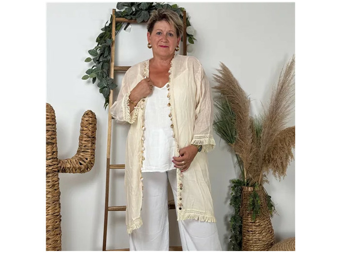 Z300- Gilet Bohême (Gt) (beige)