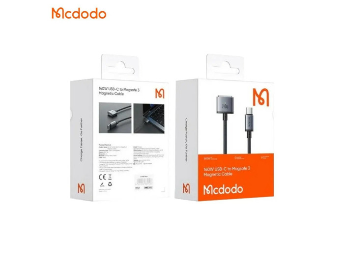 MCDODO Câble de charge magnétique USB-C vers Magsafe3 140W 2m