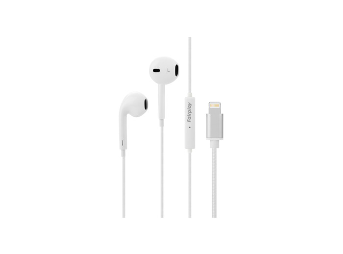 FAIRPLAY Ecouteurs Ligthning filaire (blanc)