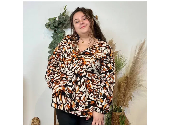 K760- Blouse Maëlle (T40-T48) (rouille)