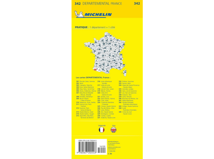 CARTE DEPARTEMENTALE HAUTES-PYRENEES, PYRENEES ATLANTIQUES
