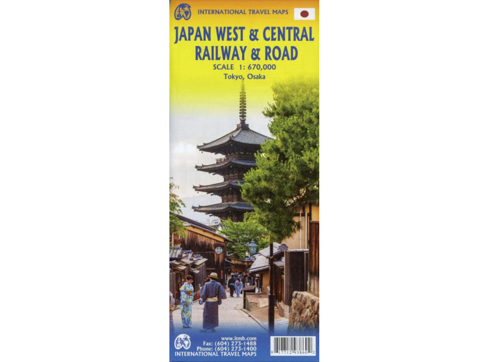 JAPAN WEST AND CENTRAL RAILWAY AND ROAD 1:670 000