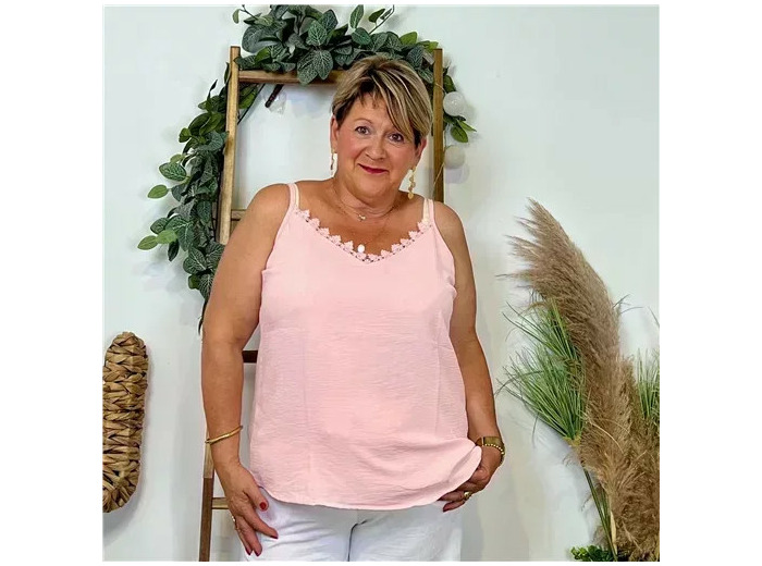 Z137- Débardeur Christy (T44-T52) (rose)