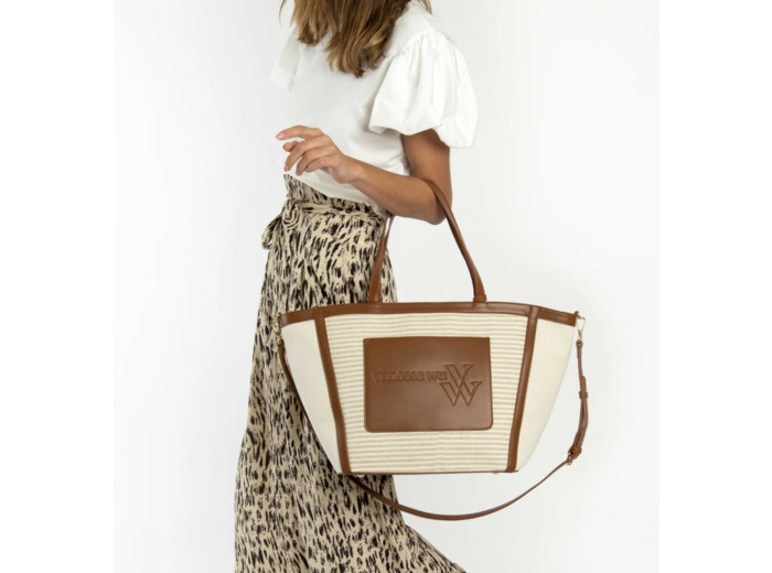 Sac cabas Maud beige camel Vanessa Wu