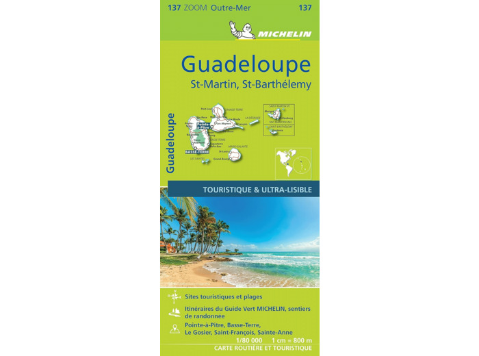 CARTE ZOOM GUADELOUPE - ST-MARTIN - ST-BARTHELEMY