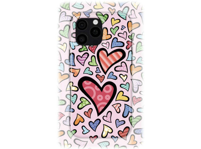 Comics Heart | Coque de téléphone 3D 2en1 Ultra-résistante