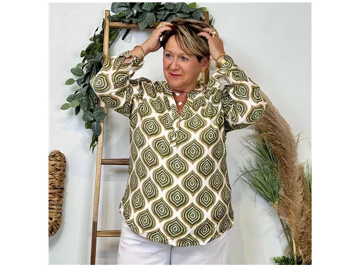 Z747- Blouse "Christy" (T44-T52) (kaki)