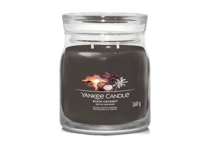 Yankee Candle Moyenne Jarre Noix de coco noire