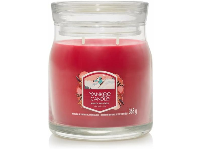 Yankee Candle Moyenne Jarre Père Noël à skis