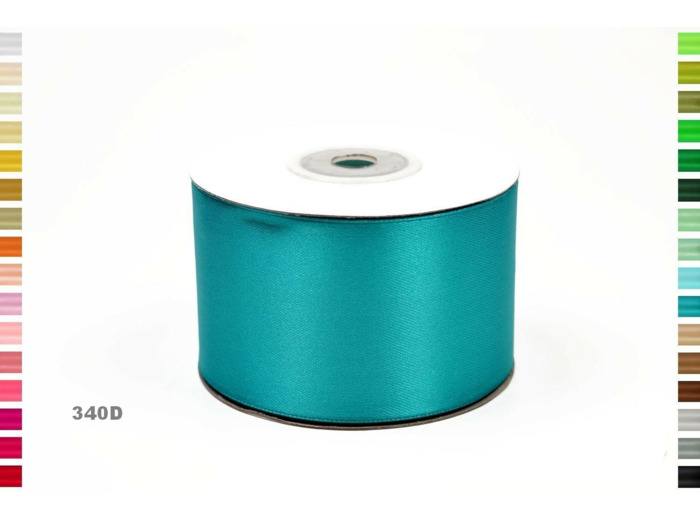 Ruban satin turquoise foncé 340D largeur 50 mm