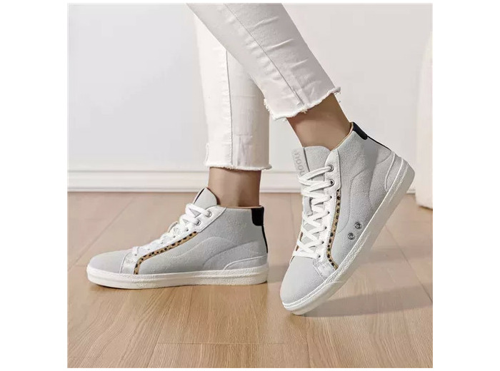 R404- Sneakers Montante Moow (T36-T41) (argenté)