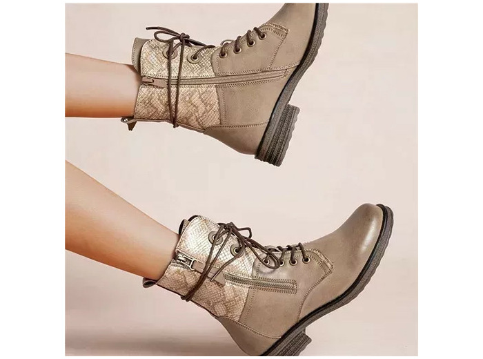R440- Bottines bi-matière (T36-T42) (taupe)