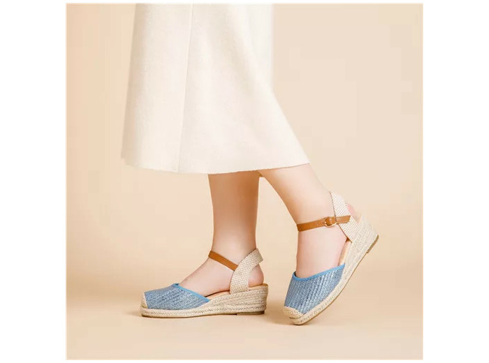 R419- Compensées Lady Glory (T36-T41) (bleu indigo)