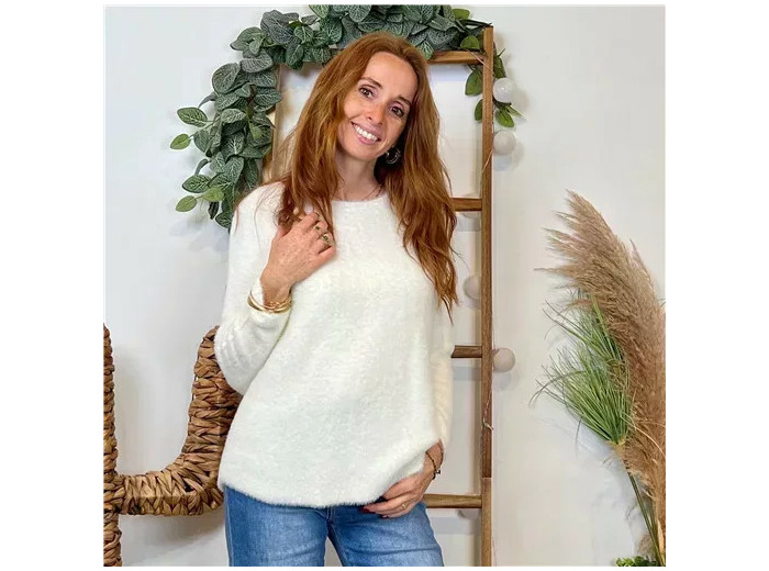 K121- Pull « Pilou Pilou » (Tu) 🇮🇹 (ecru)