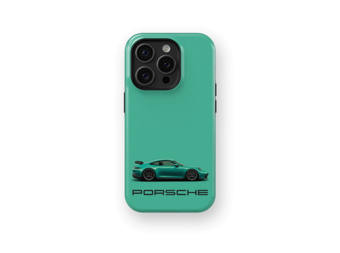Turquoise Porsche | Coque de téléphone 3D 2en1 Ultra-résistante