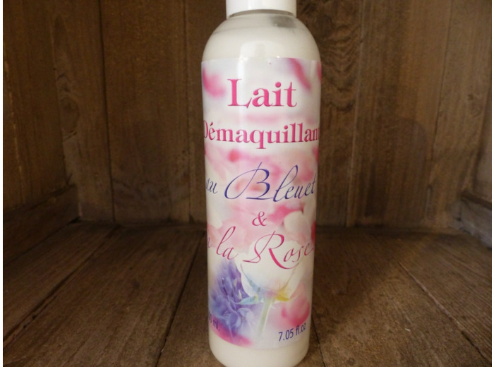 Lait démaquillant au bleuet & à la rose  (200ml)