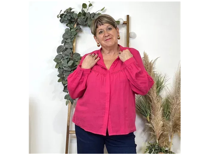 K516- Chemise "Maëlle" (T40-T48) (fuchsia)