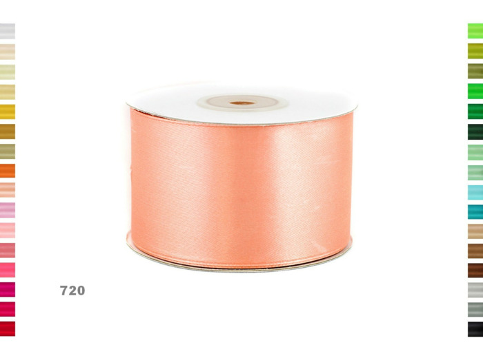 Ruban satin peche 720 largeur 50 mm