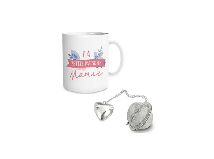 STC coffret mug et boule à thé "Mamie"