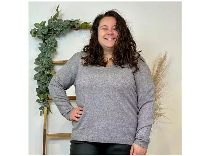 Y250- Pull Laine Cachemire "Tricotonic" (les T44&48) (gris)