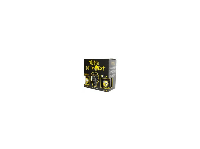 Coffret bière cadeau Tête de Mort – 4x33cl + verre collector