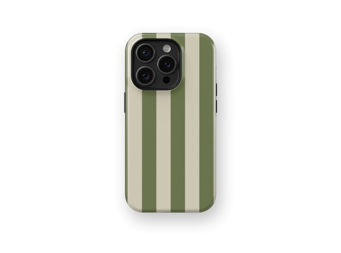 Pistachio Stripes Case | Coque de téléphone 3D 2en1 Ultra-résistante