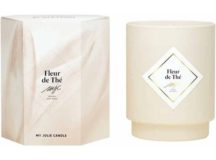 MY JOLIE CANDLE - Fleur de Thé Bougie Parfumée Surprenantes avec Bijou Collier Or 50H