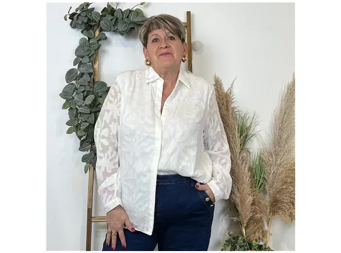 K672- Chemise Maëlle (T40-T48) (blanc)
