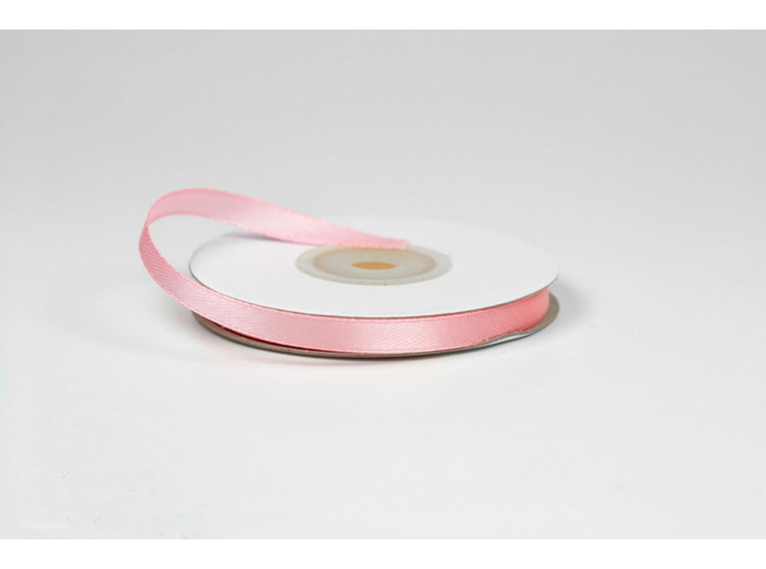 Ruban satin rose clair 150 Largeur 6 mm