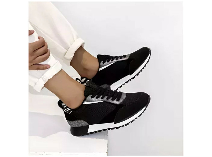 R417- Tennis Moow "Zébrée" (T36-T41) (noir)