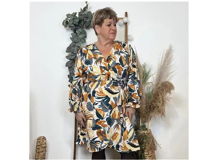 M386- Robe Maëlle cache coeur (T40-T48) (rouille)