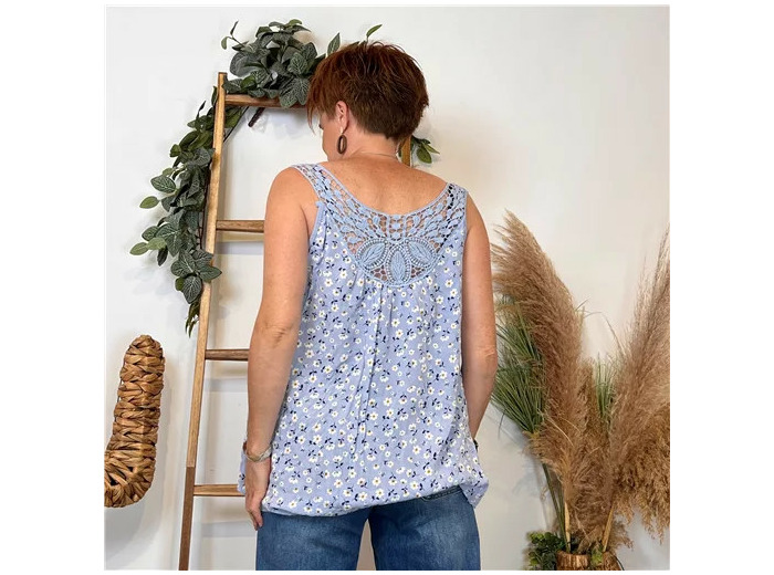 K175- Débardeur Liberty viscose (Tu) 🇮🇹 (bleu ciel)