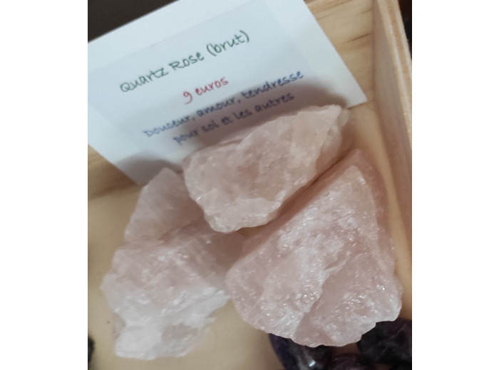 Pierre brute quartz rose