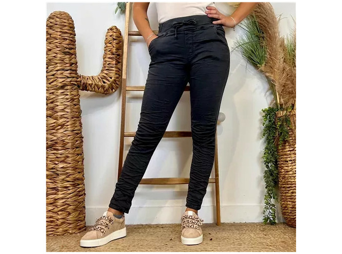 P070- Jean Melly.and.Co Taille élastiquée (Xs-Xl) (gris)
