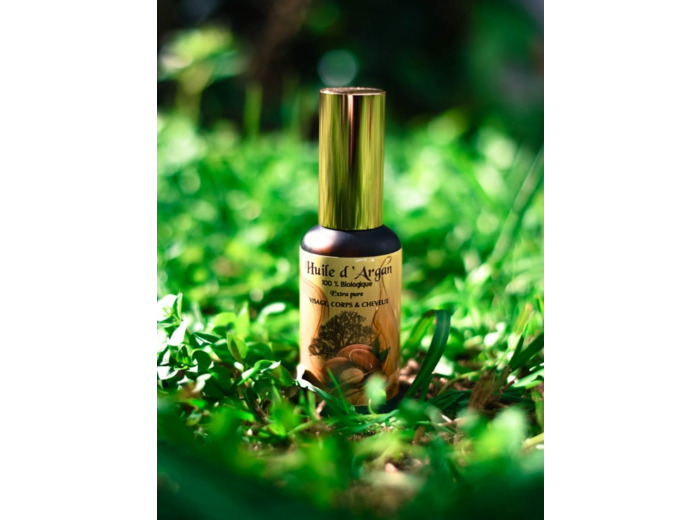 Huile d’Argan cosmétique 100% naturelle et bio, sans aucun additif