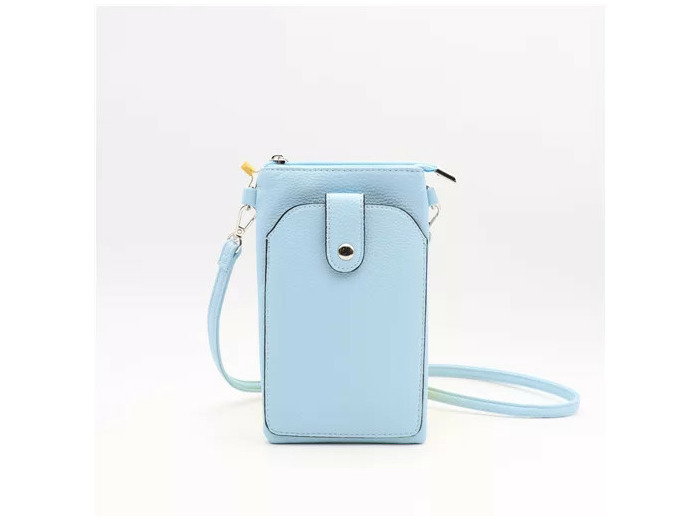 P429- Sac Téléphone Flora&Co (bleu ciel)