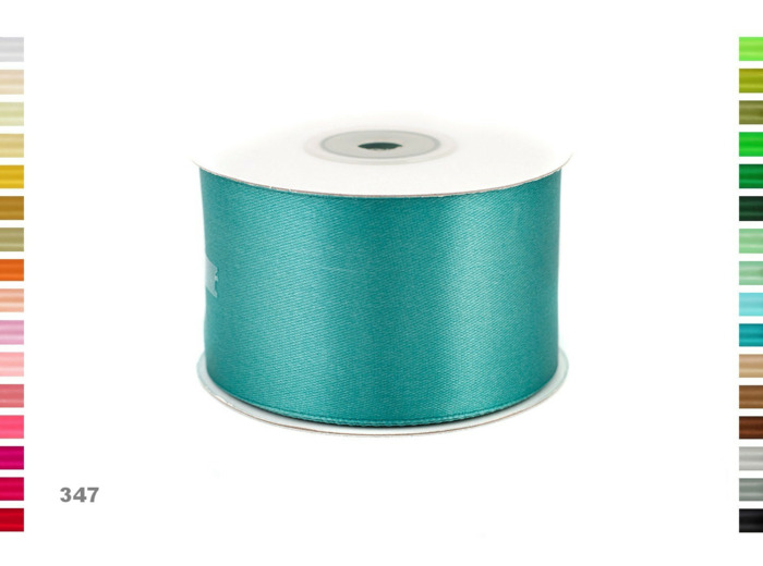 Ruban satin bleu petrol 347 largeur 50 mm