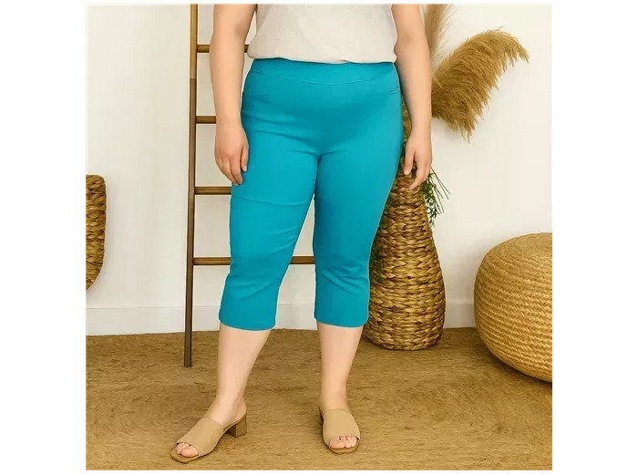 R273- Pantacourt Christy (T42-T52) (bleu turquoise)