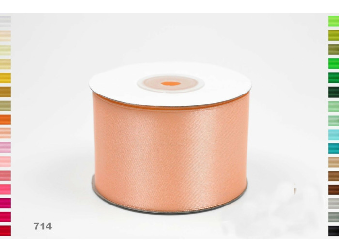 Ruban satin abricot 714 largeur 50 mm